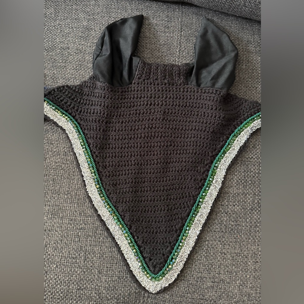 Custom bling horse ear bonnet